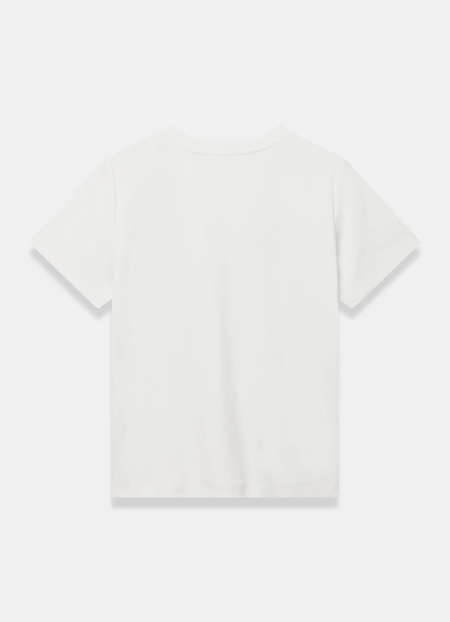 White Cotton Stamp Graphic T-Shirt