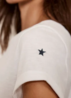 White Cotton Star T-Shirt