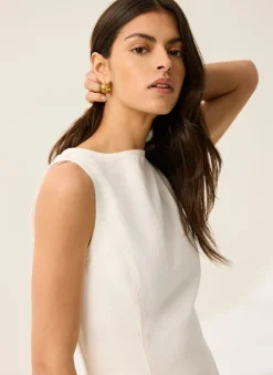 White Denim Mini Dress