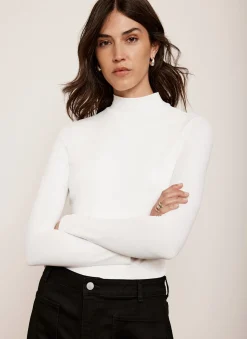 White High Neck Layering Top
