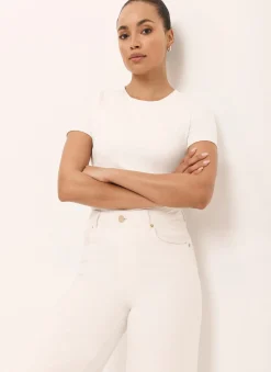 White Layering Short Sleeve Top