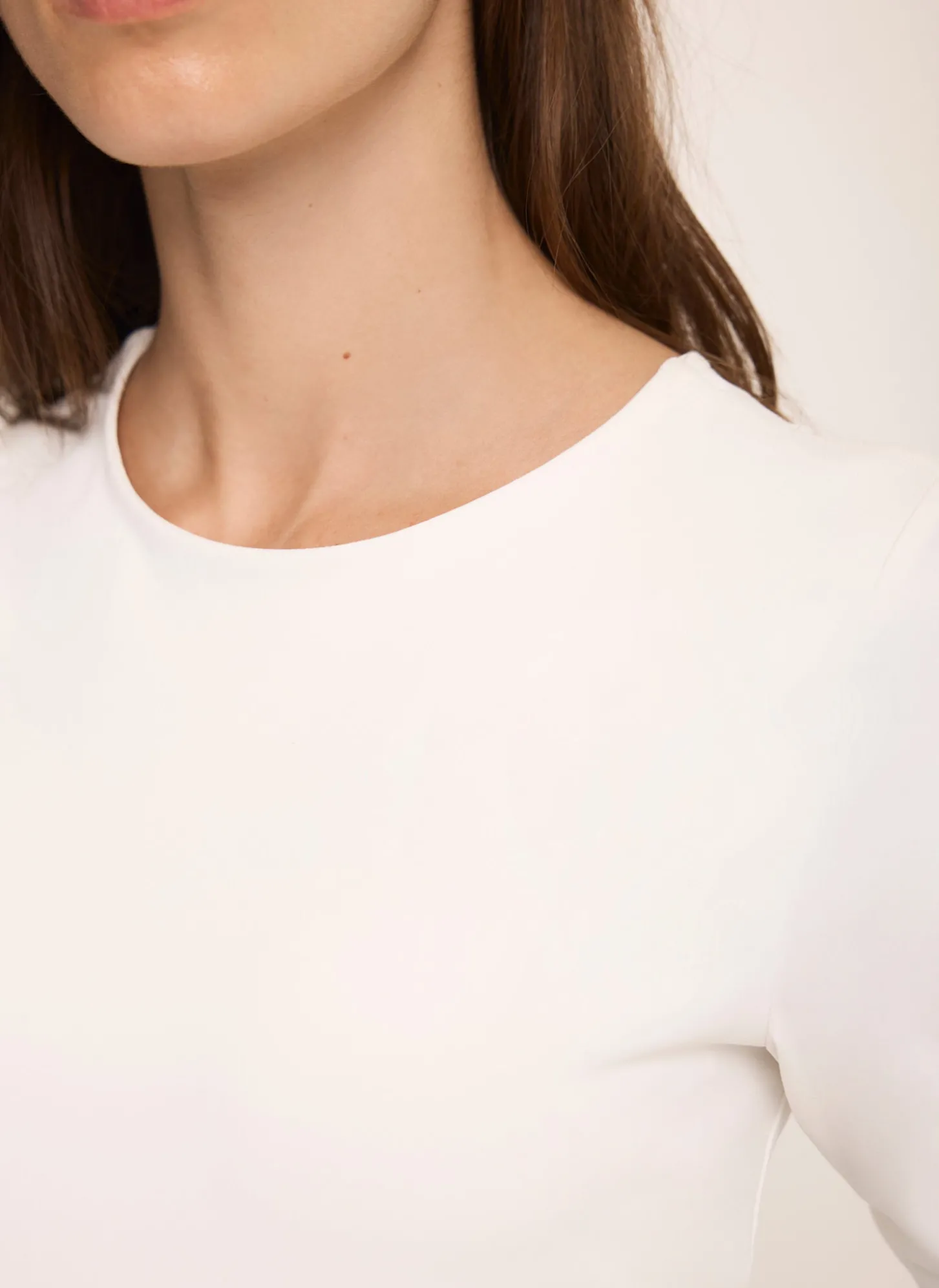 White Long Sleeve Layering Top