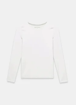 White Long Sleeve Layering Top