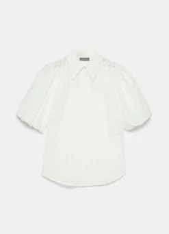 White Petal Detail Shirt