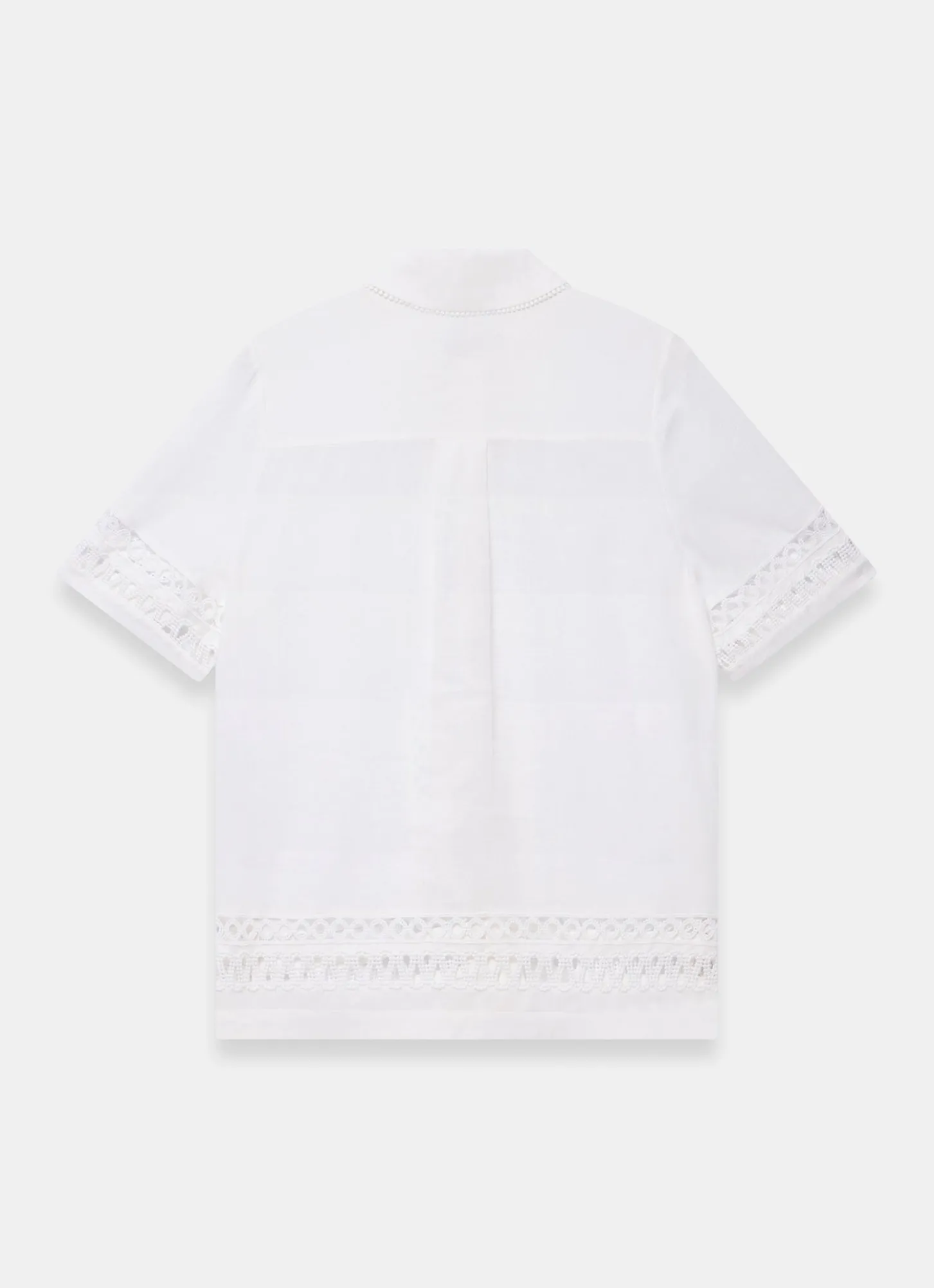 White Ramie Resort Shirt