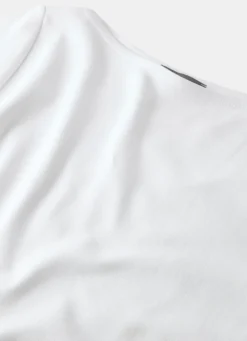 White Slash Neck T Shirt