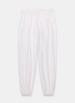 White Soft Balloon Trousers