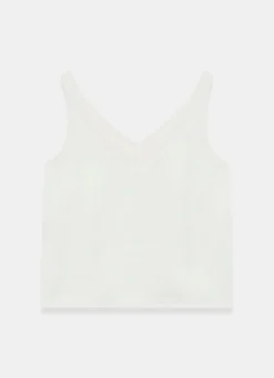 White Trim Detail Camisole Top