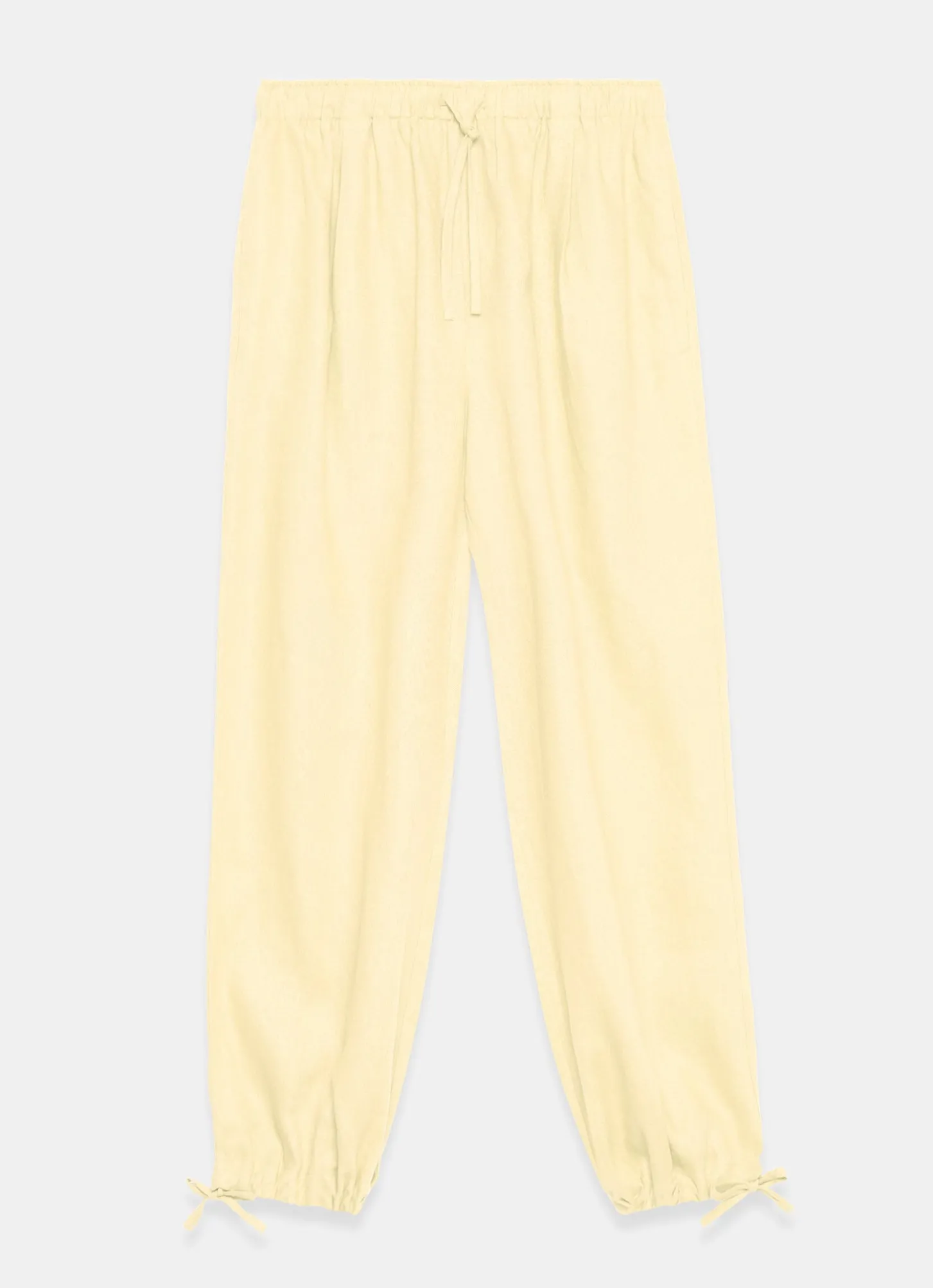 Yellow Linen Balloon Trousers