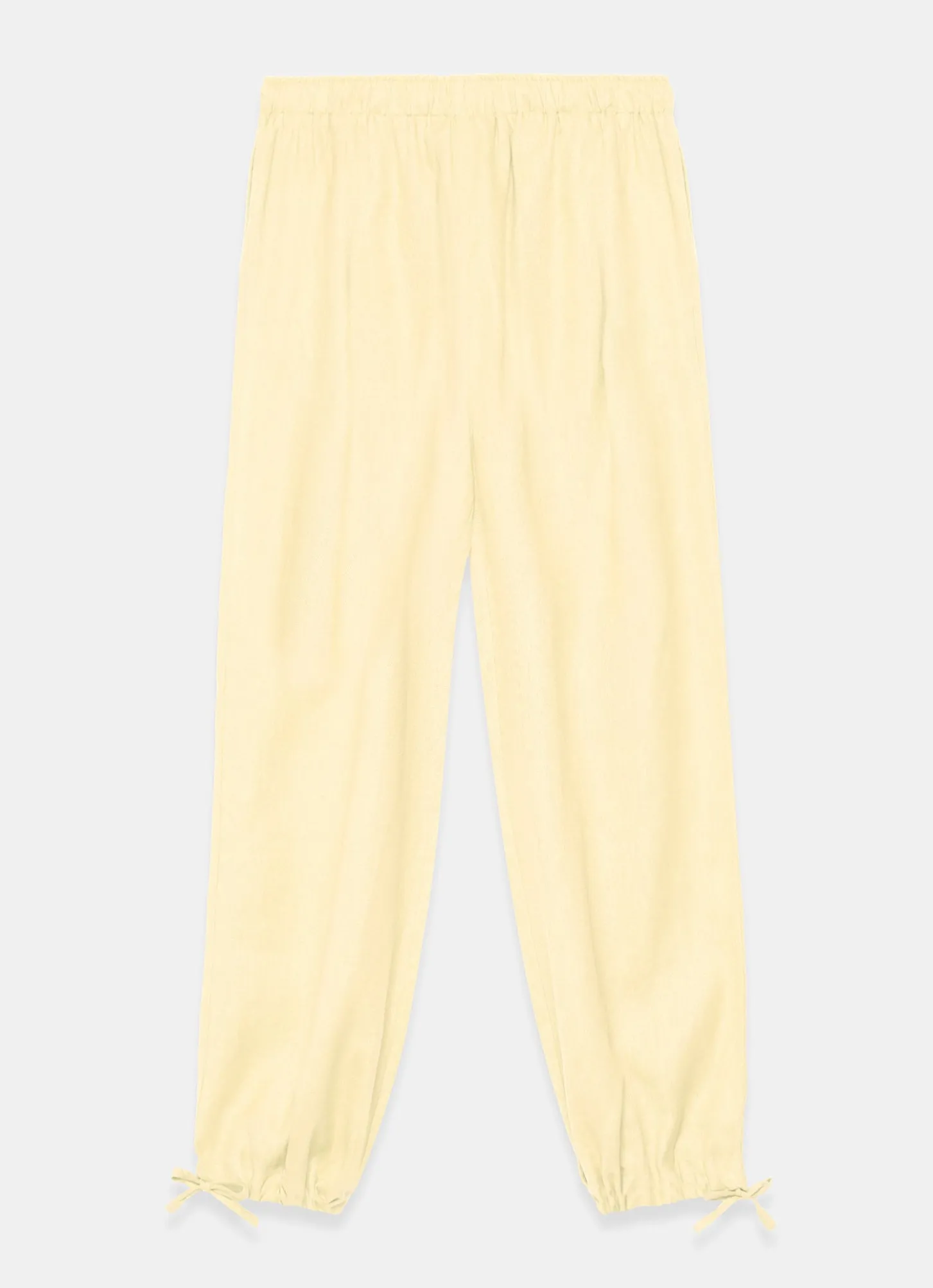 Yellow Linen Balloon Trousers