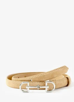 Yellow Suede Snaffle Belt
